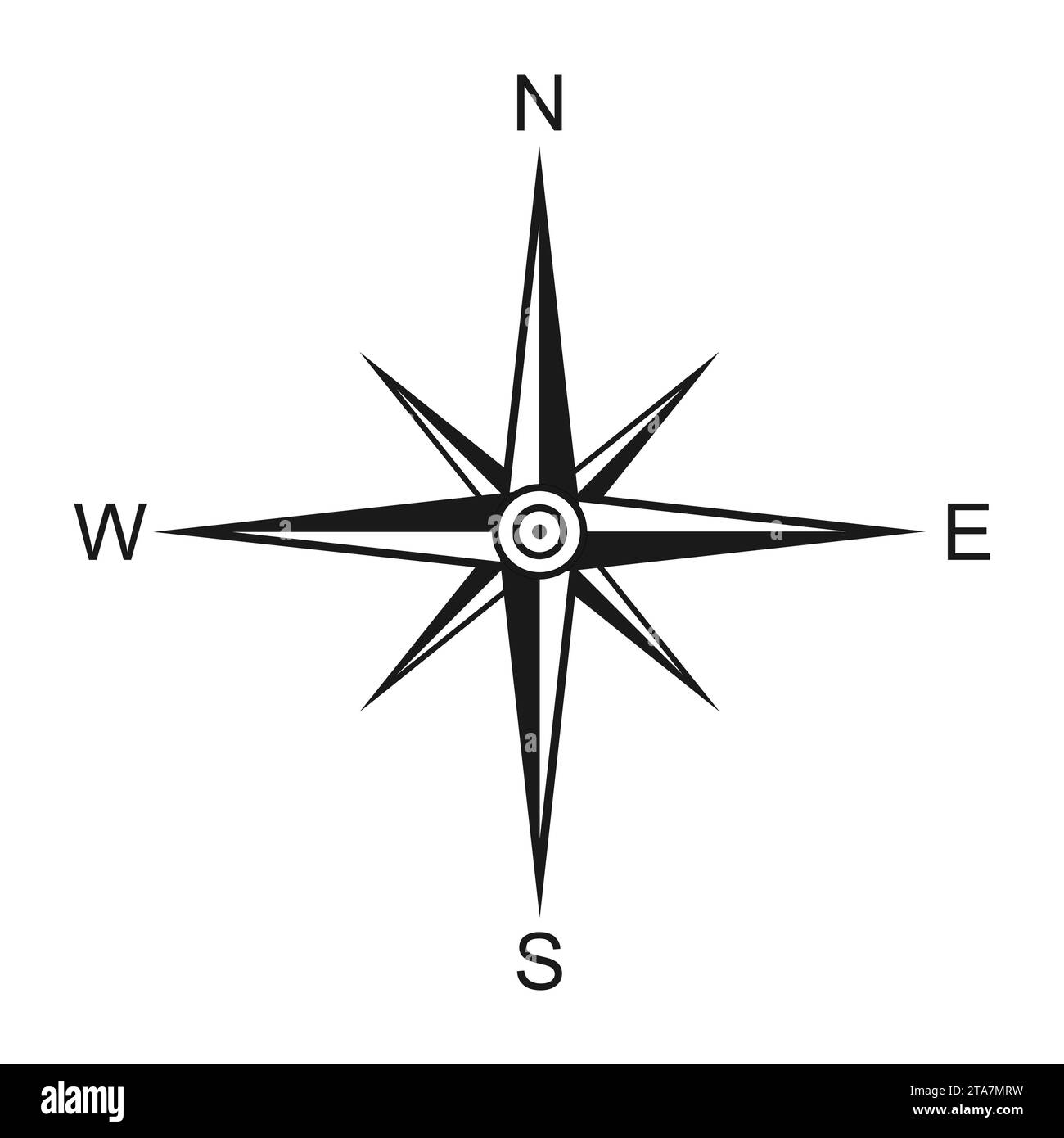 Rose du vent isolé sur fond blanc. Illustration vectorielle de la boussole Illustration de Vecteur