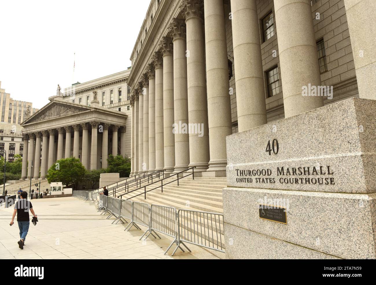 New York, États-Unis - 10 juin 2018 : Thurgood Marshall Courthouse et New York County Supreme court buildings. Banque D'Images