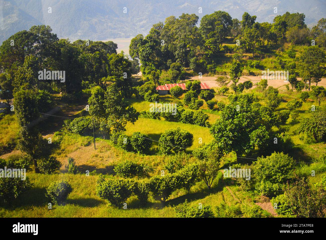 Népal, Pokhara, Sarangkot, contreforts de l'Himalaya, paysage, décors, Banque D'Images