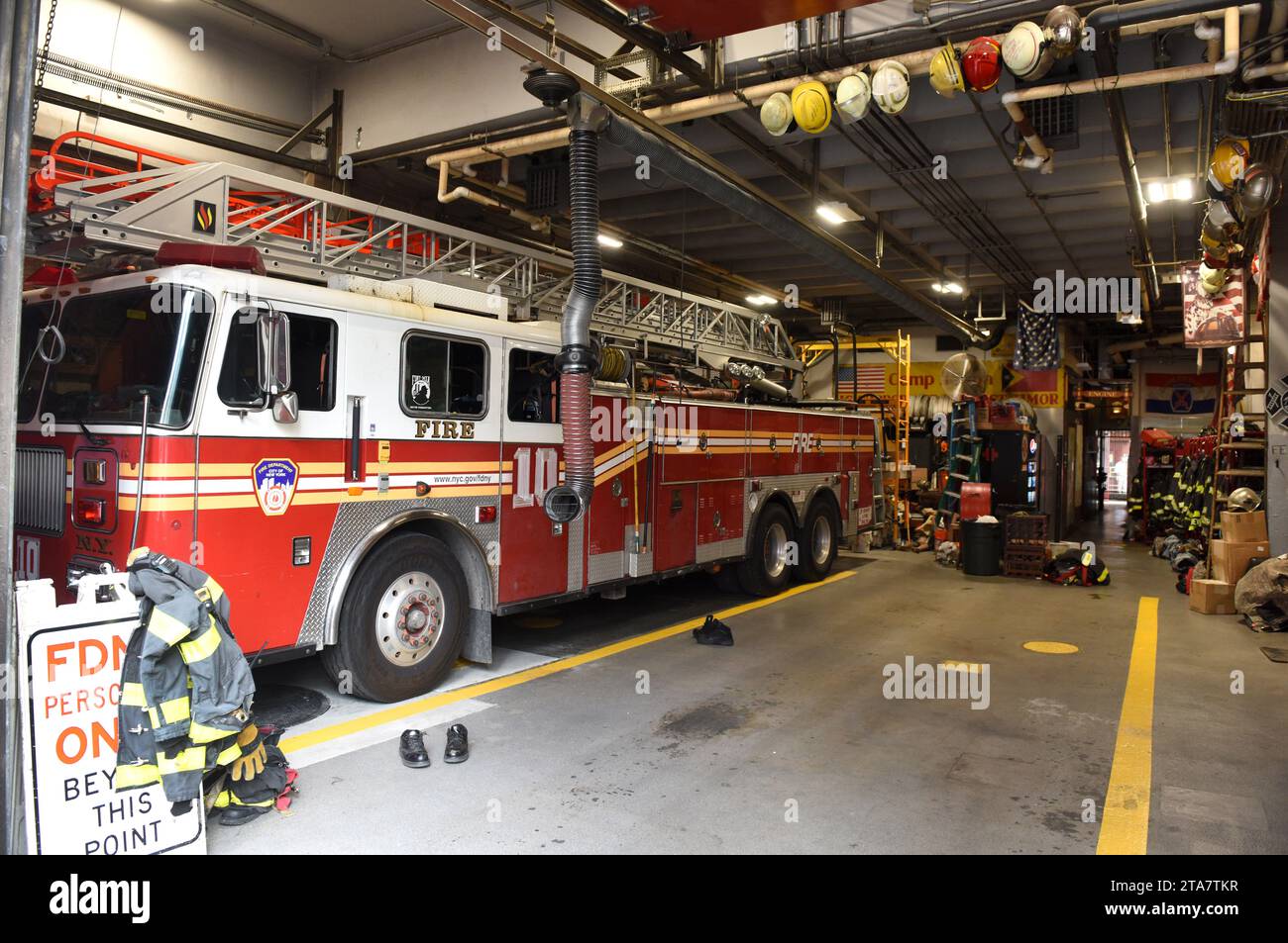 New York, USA - 10 juin 2018 : FDNY Ten House sur Liberty Steet dans le Lower Manhattan. Banque D'Images