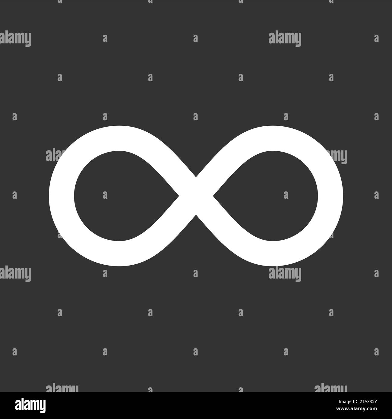 Icône Infinity isolée sur fond blanc. Symboles éternels, illimités, infinis, infinis illimités. Illustration vectorielle de ligne Mobius. Illustration de Vecteur