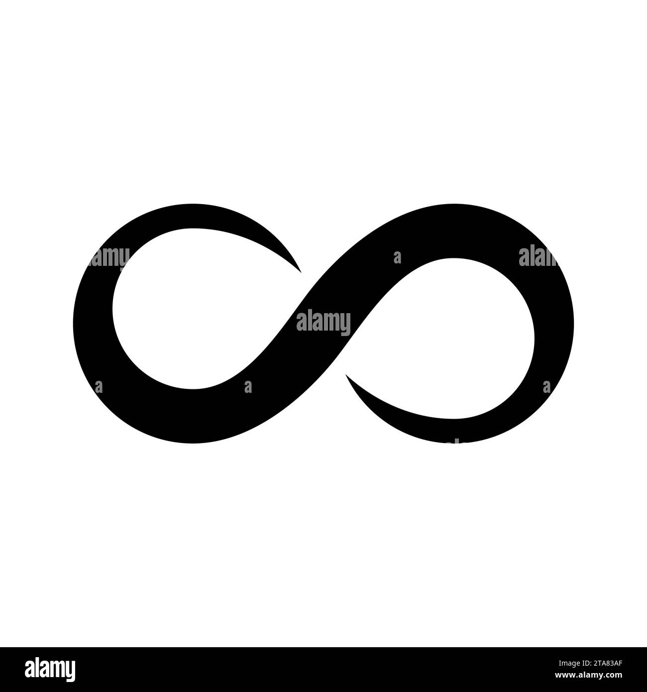 Icône Infinity isolée sur fond blanc. Symboles éternels, illimités, infinis, infinis illimités. Illustration vectorielle de ligne Mobius. Illustration de Vecteur