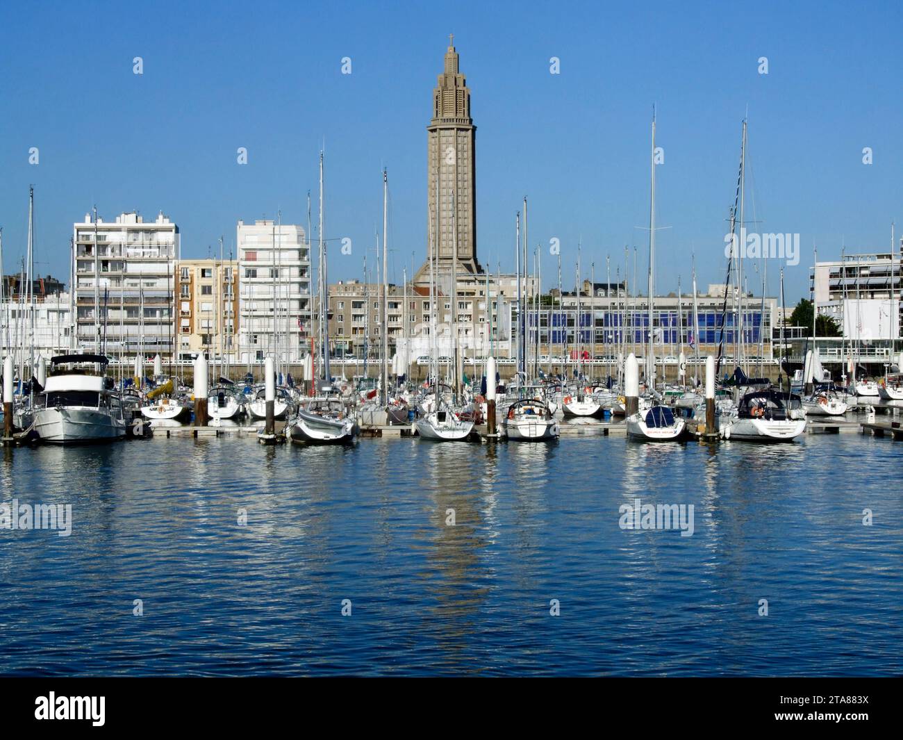 Voiliers dans le port, le Havre, Normandie, France Banque D'Images