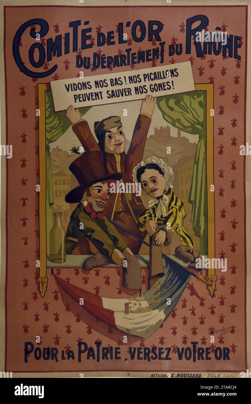 Vidons nos bas ! Nos picaillons peuvent sauver nos gones !. Banque D'Images