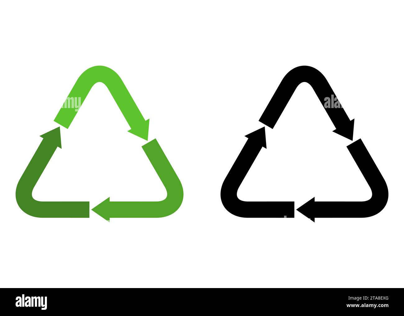 Icônes de recyclage pour le plastique isolé sur fond blanc. Flèche qui tourne sans fin concept recyclé. Recyclez le symbole écologique, collection d'icônes écologiques Illustration de Vecteur