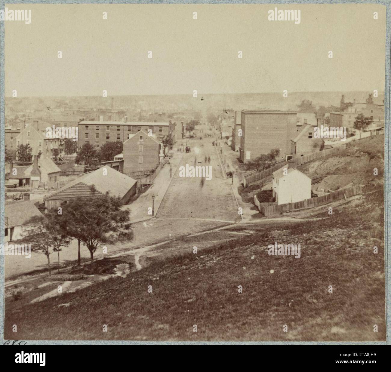 Vue de Libby Hill à l'ouest sur la rue principale Banque D'Images