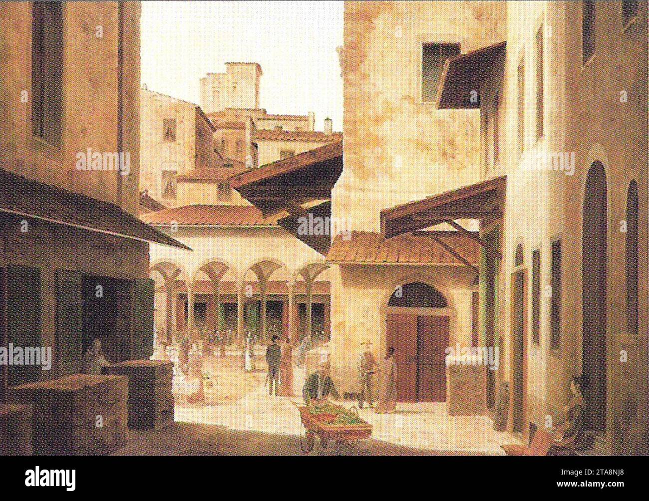 Vue de la Florence antique par Fabio Borbottoni 1820-1902 (32). Banque D'Images