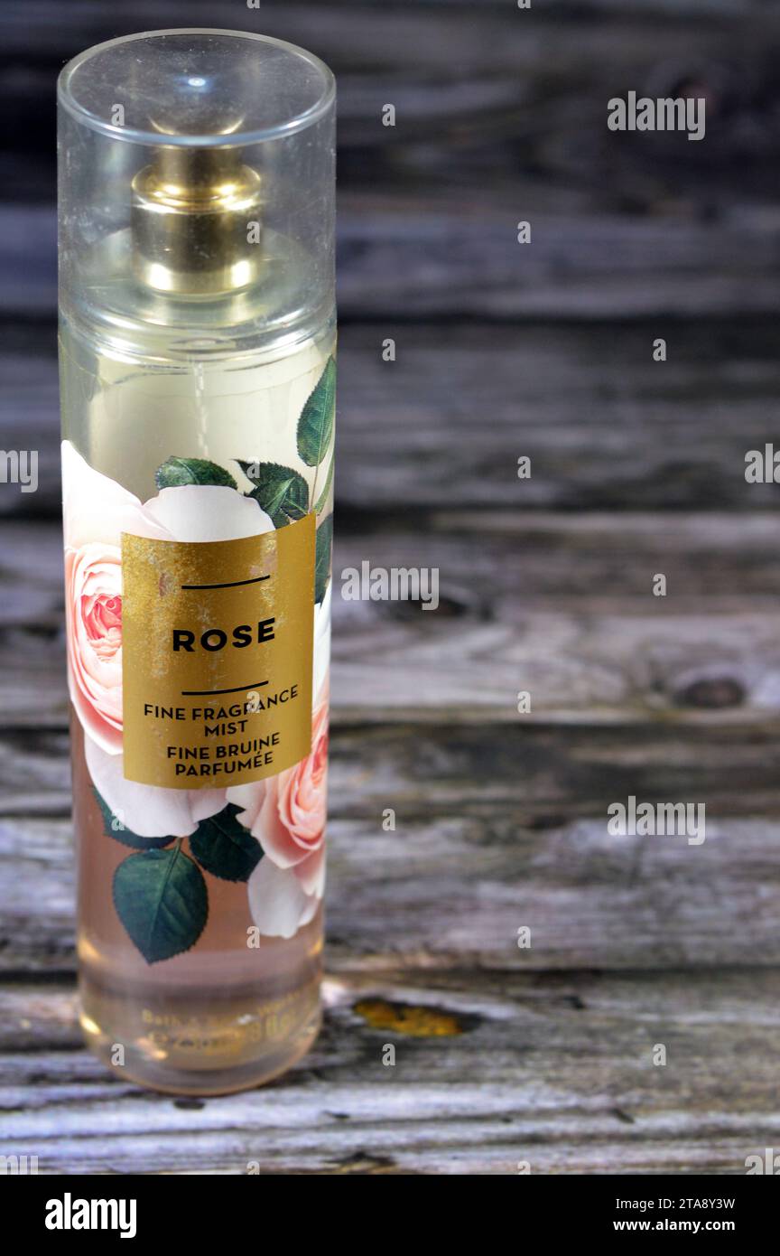 Le Caire, Égypte, novembre 9 2023 Rose par Bath and Body Works Fine