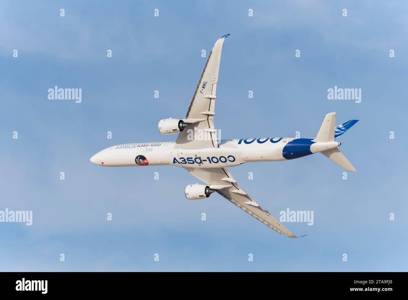 Airbus A350-1000 au Dubai Air Show 2023 à Dubaï, Émirats arabes Unis Banque D'Images