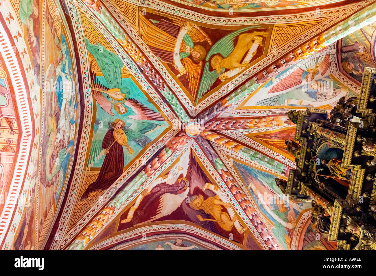 Intérieur de l'église de St. Jean-Baptiste, Ribcev Laz, haute Carniole, Slovénie Banque D'Images