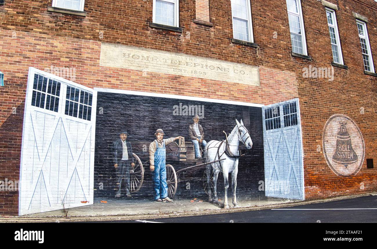 Peinture murale Livery stable à Chillicothe Ohio Banque D'Images
