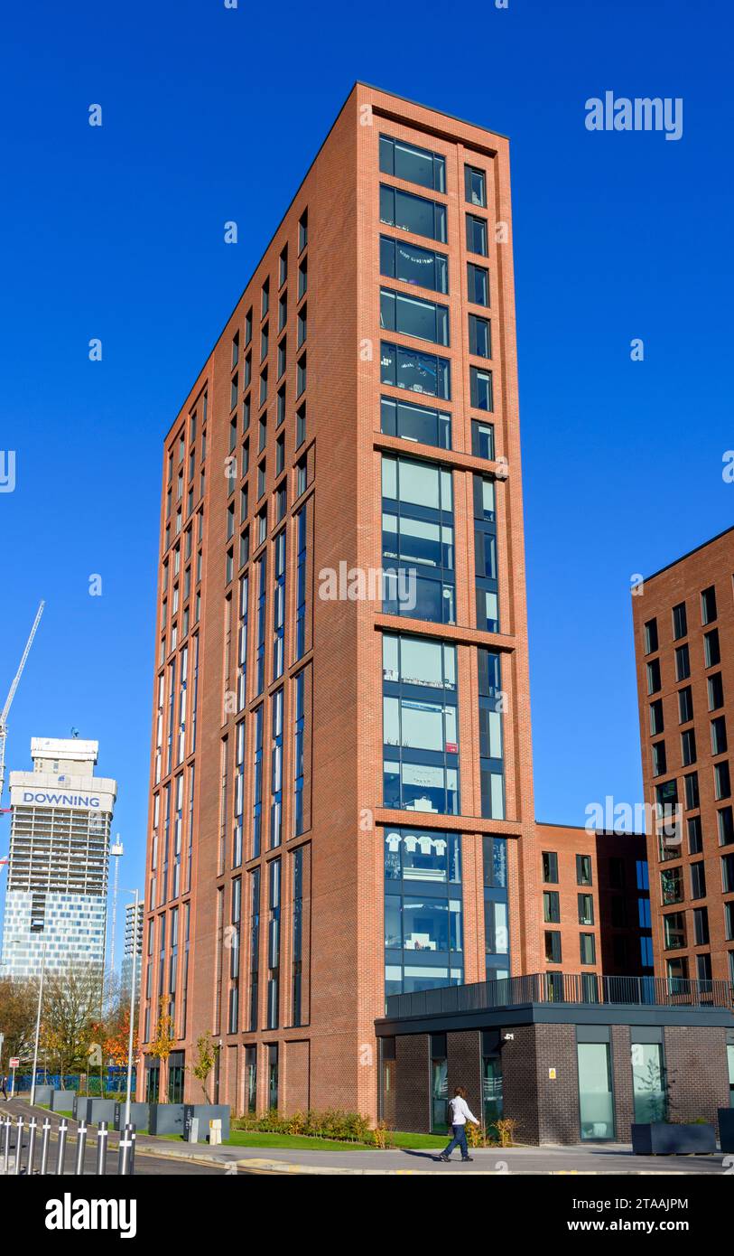 Le bloc d'appartements Archway, logement étudiant pour Manchester Metropolitan University, Manchester, Angleterre, Royaume-Uni. Banque D'Images