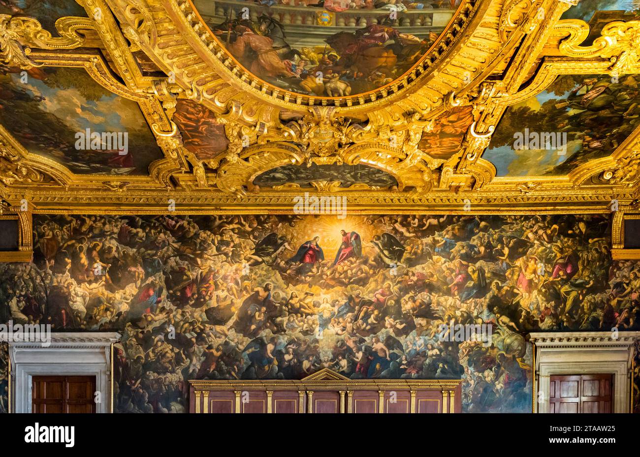 Peinture il Paradiso au Palazzo Ducale, Venise, Italie Banque D'Images
