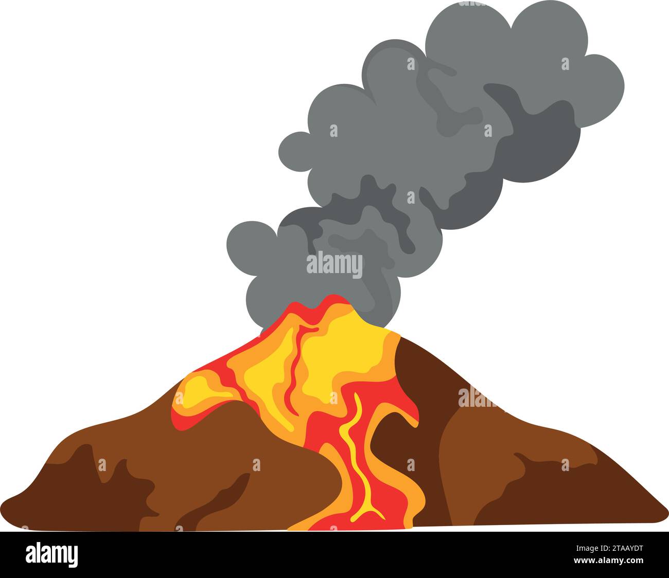 illustration de volcan avec magma Illustration de Vecteur