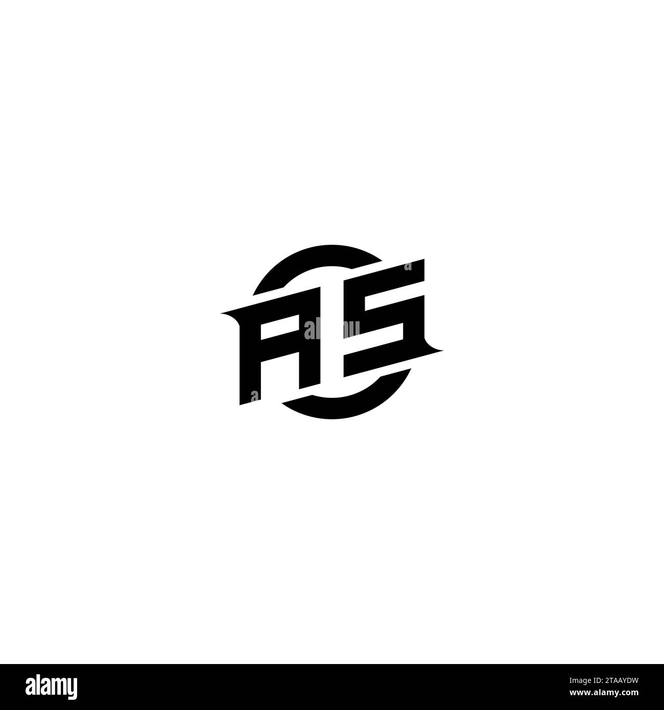 EN TANT QUE logo de jeu initial, conception de bannière pour votre équipe e-sports ou de streaming Illustration de Vecteur