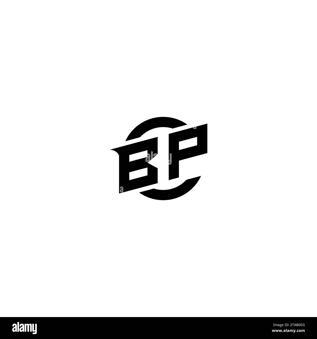 Logo de jeu initial BP, conception de bannière pour votre équipe de sports électroniques ou de streaming Illustration de Vecteur