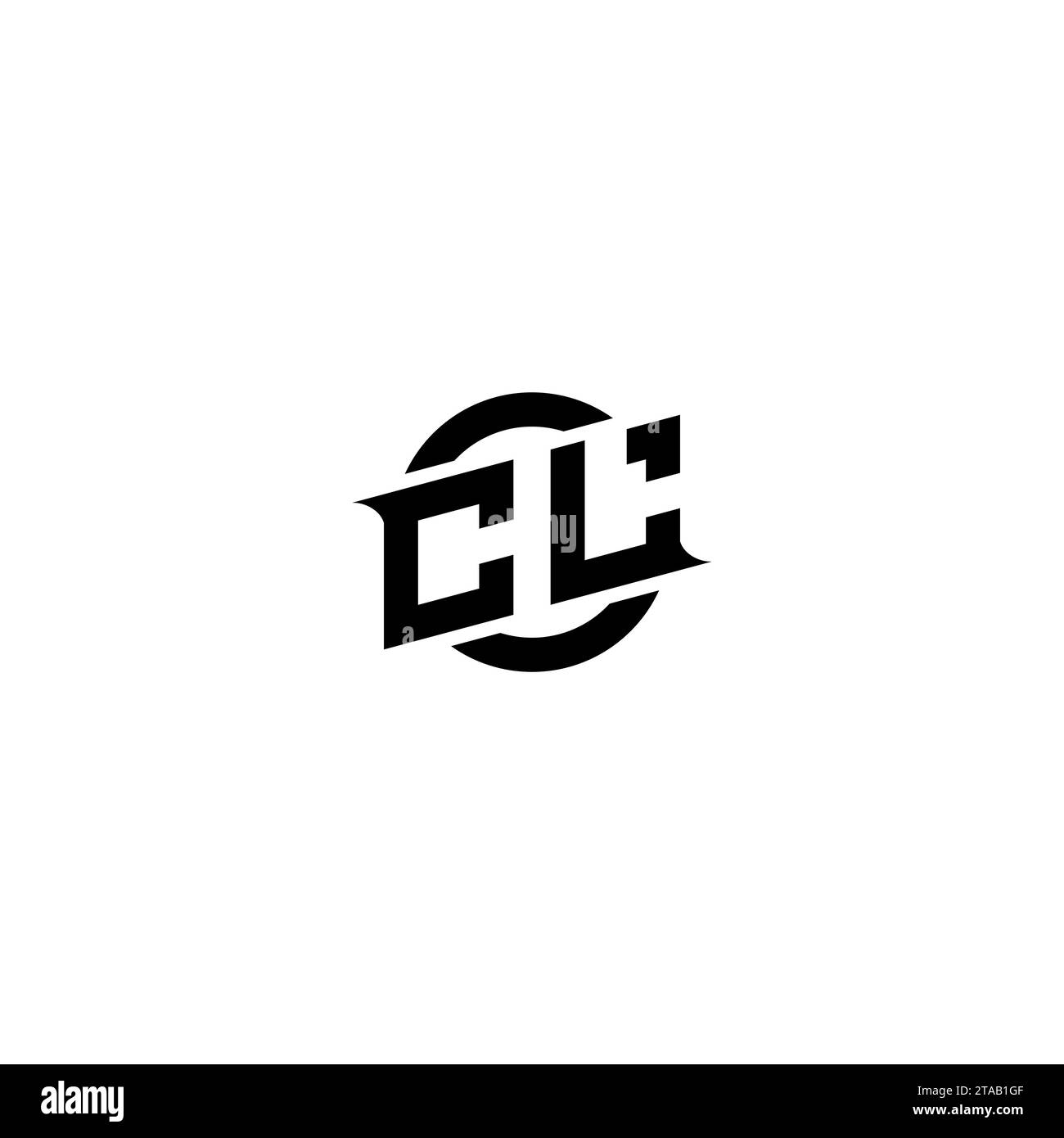 Logo initial du jeu CL, conception de bannière pour votre équipe de sports électroniques ou de streaming Illustration de Vecteur