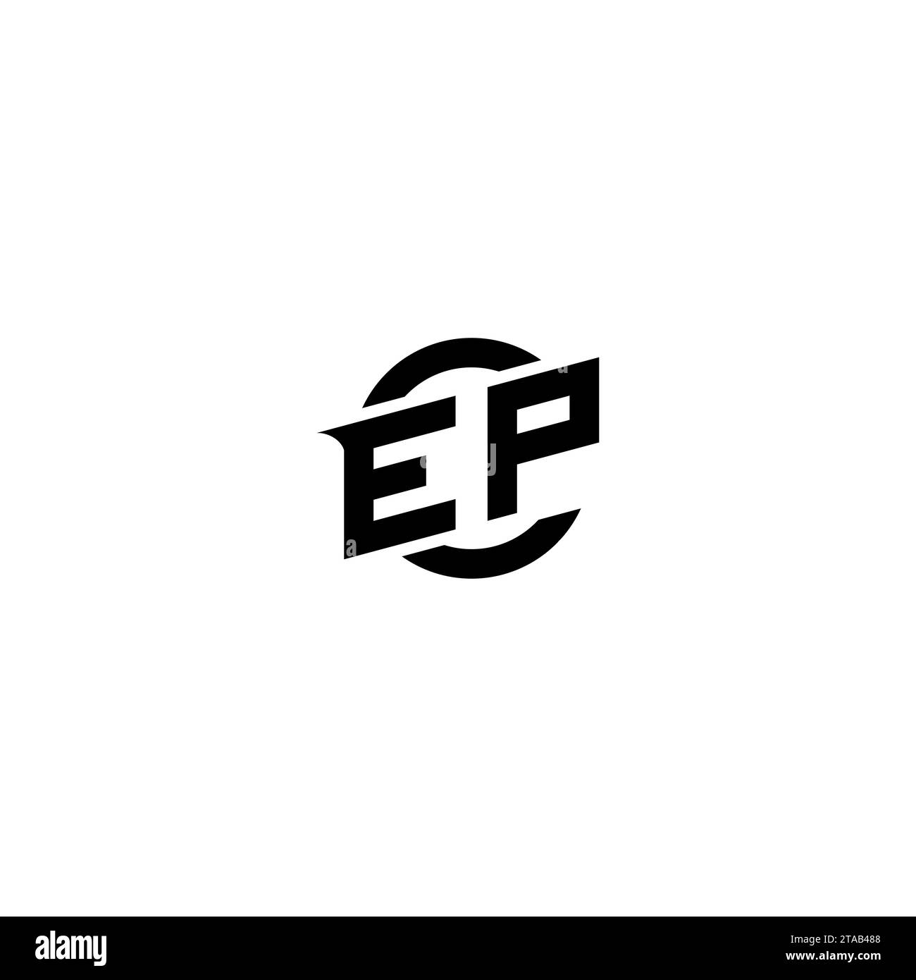 Logo initial du jeu EP, conception de bannière pour votre équipe de sports électroniques ou de streaming Illustration de Vecteur
