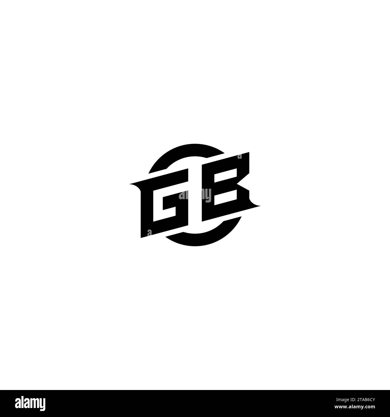 Logo de jeu initial GB, conception de bannière pour votre équipe e-sports ou de streaming Illustration de Vecteur