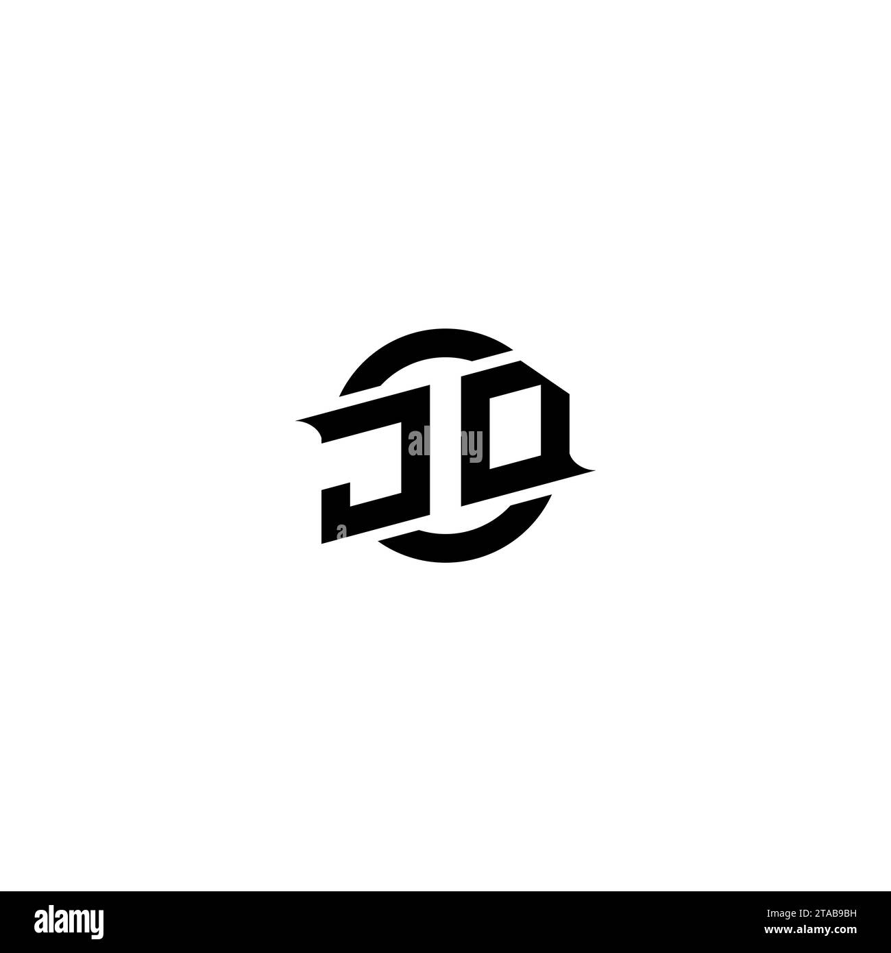 Logo de jeu initial JD, conception de bannière pour votre équipe de sports électroniques ou de streaming Illustration de Vecteur