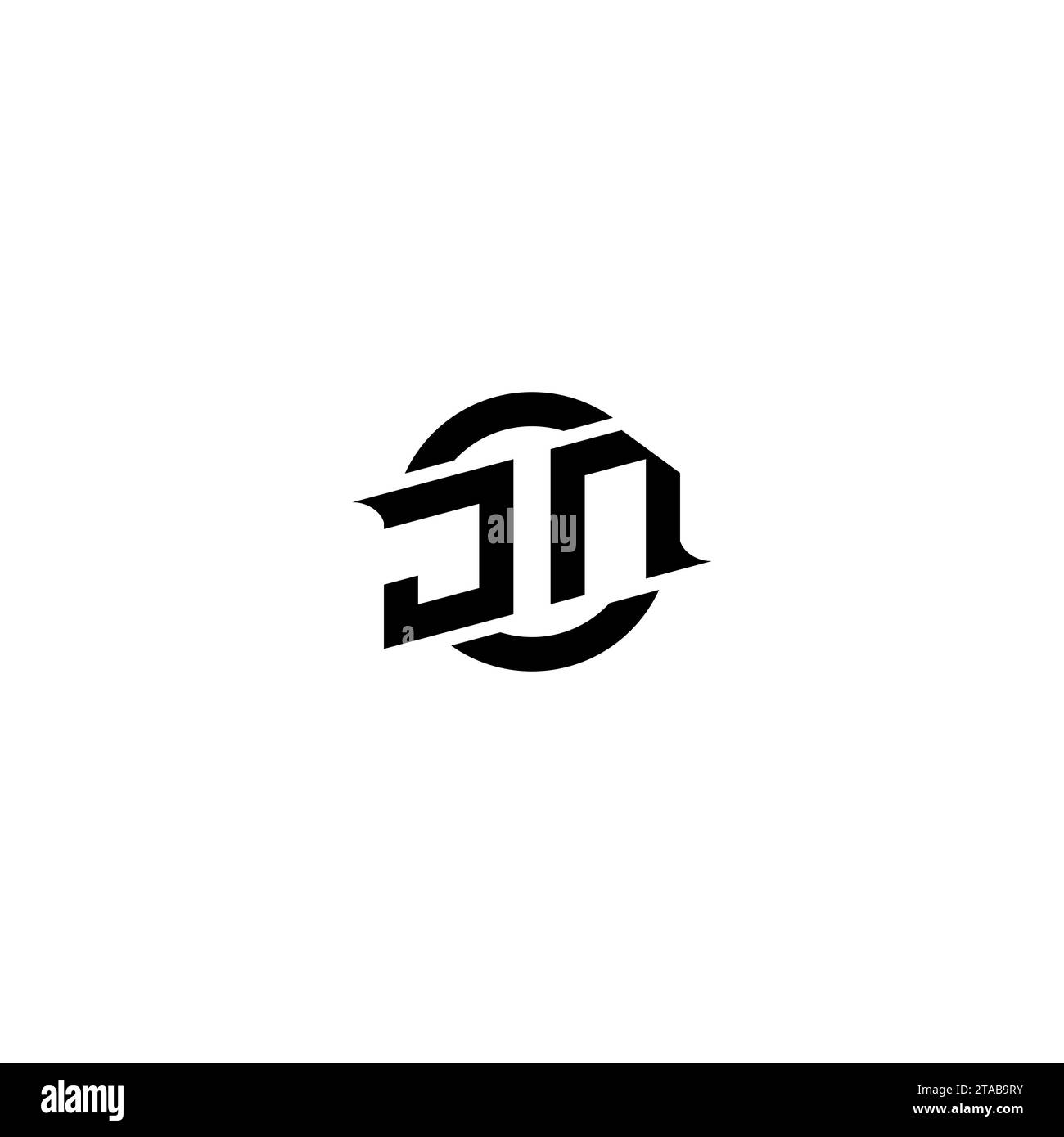 Logo initial du jeu JN, conception de bannière pour votre équipe de sports électroniques ou de streaming Illustration de Vecteur