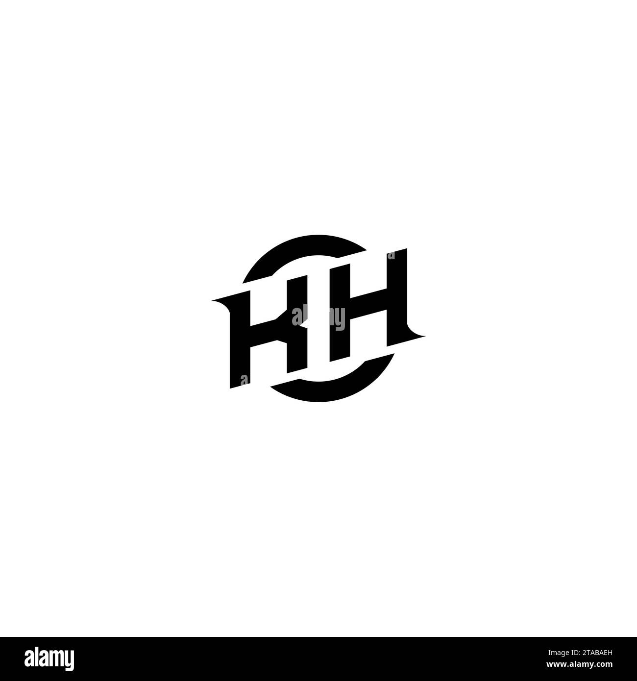 Logo de jeu initial KH, conception de bannière pour votre équipe de sports électroniques ou de streaming Illustration de Vecteur