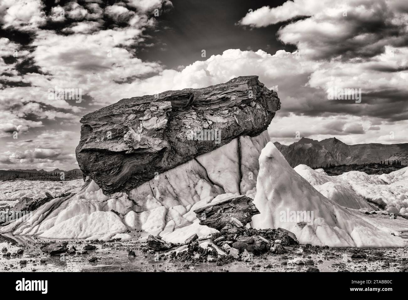 Vue de la formation rocheuse, Alaska Banque D'Images