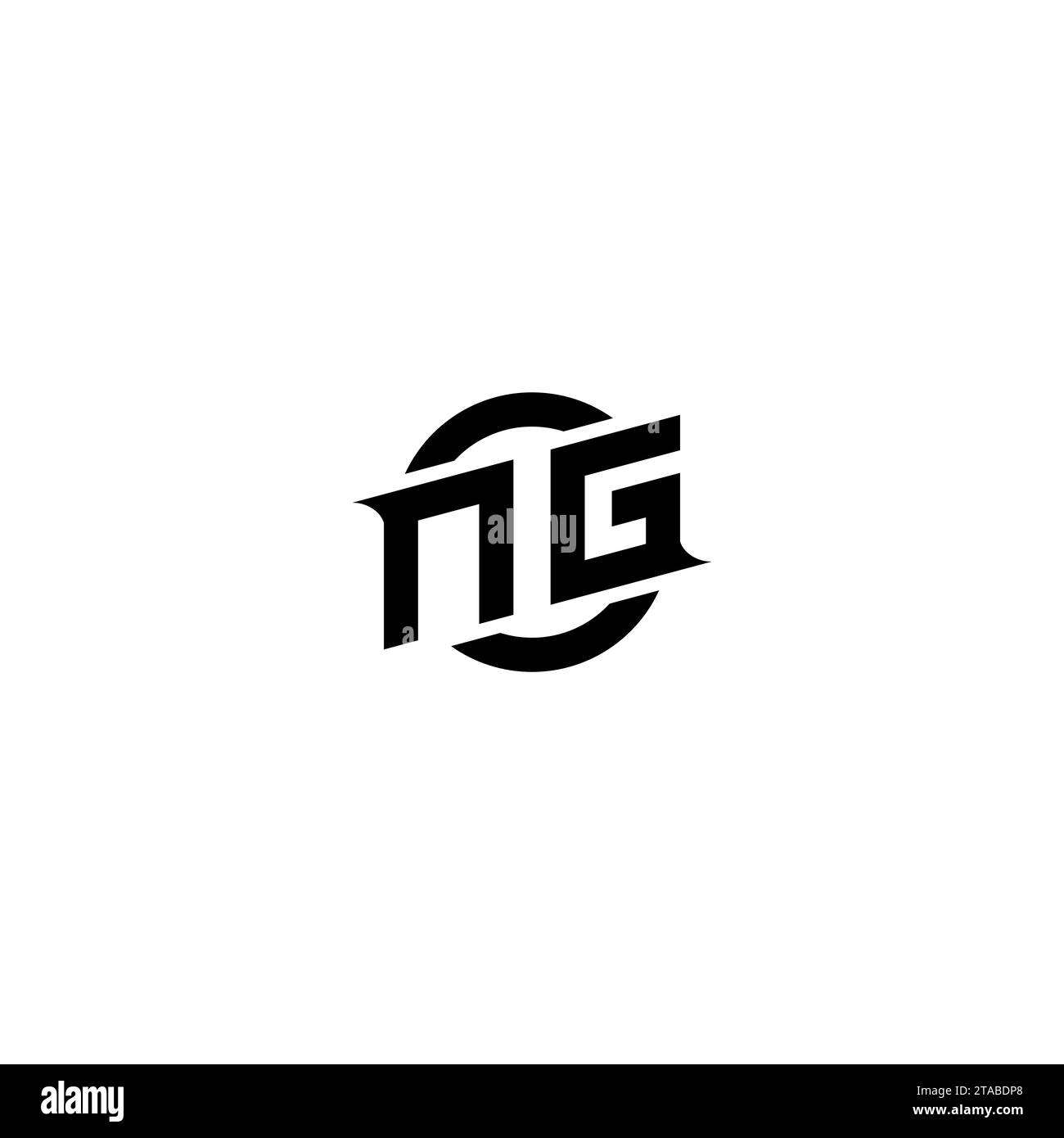 NG logo de jeu initial, conception de bannière pour votre équipe de sports électroniques ou de streaming Illustration de Vecteur
