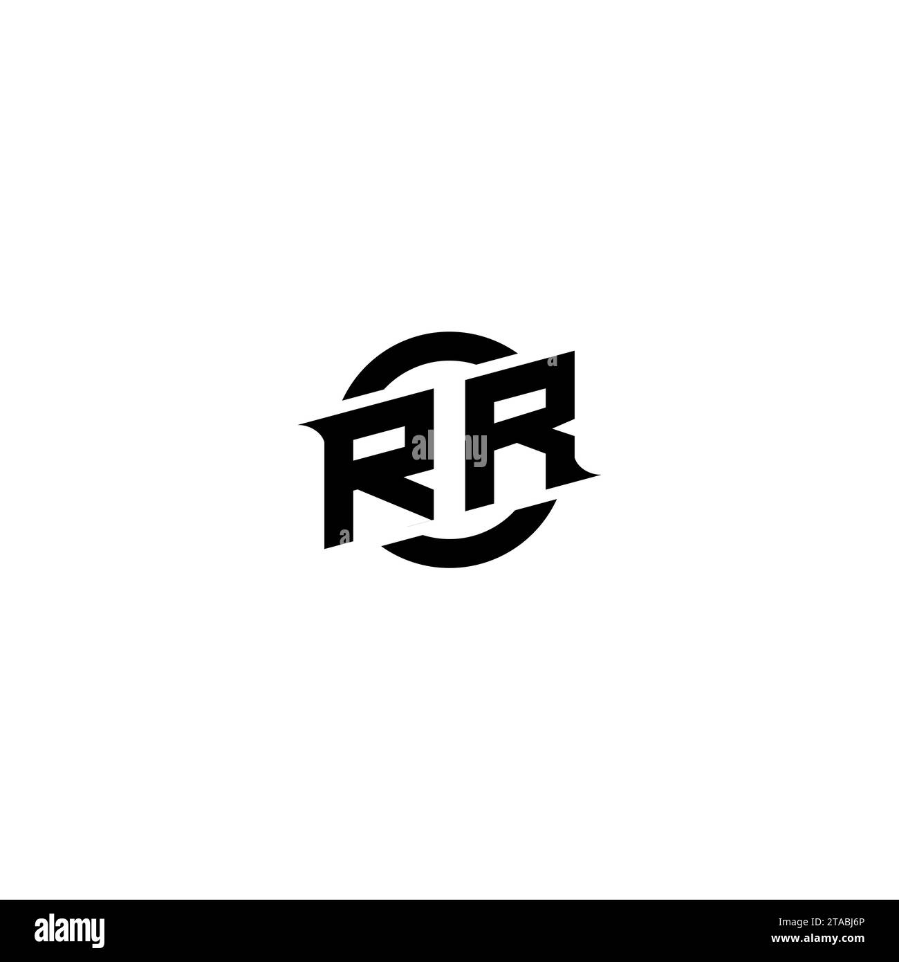 RR logo initial du jeu, conception de bannière pour votre équipe de sports électroniques ou de streaming Illustration de Vecteur