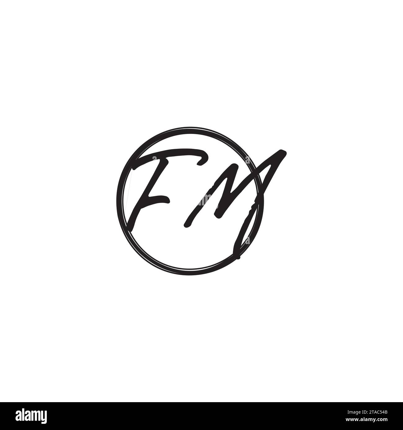 Lettres initiales du logo FM dans un design professionnel de haute qualité qui s'imprimeront bien sur tous les supports d'impression Illustration de Vecteur
