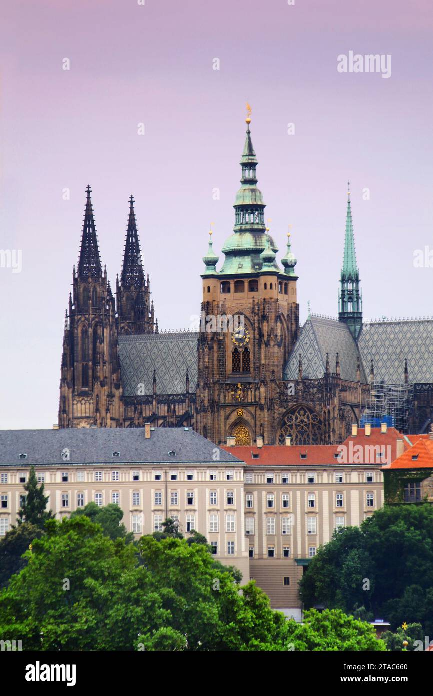 Image de la cathédrale Saint-Vitus à Prague, République tchèque Banque D'Images