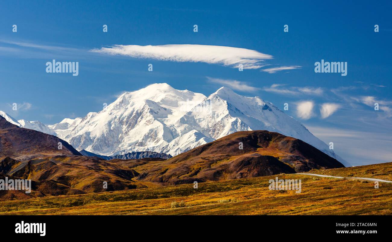 Vue sur la montagne, Denali National Park, Alaska Banque D'Images