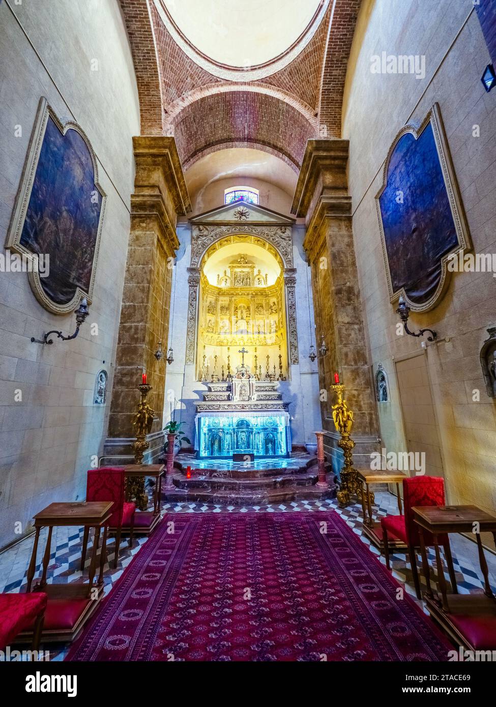 Cappella del Santissimo Sacramento (Chapelle du Saint-Sacrement) - Duomo di San Tommaso di Canterbury (Paroisse de Saint. Église mère Thomas de Canterbury) à Marsala - Sicile, Italie Banque D'Images