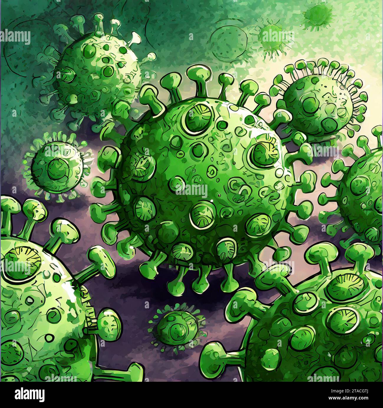 Virusvarianten Illustration Banque D'Images