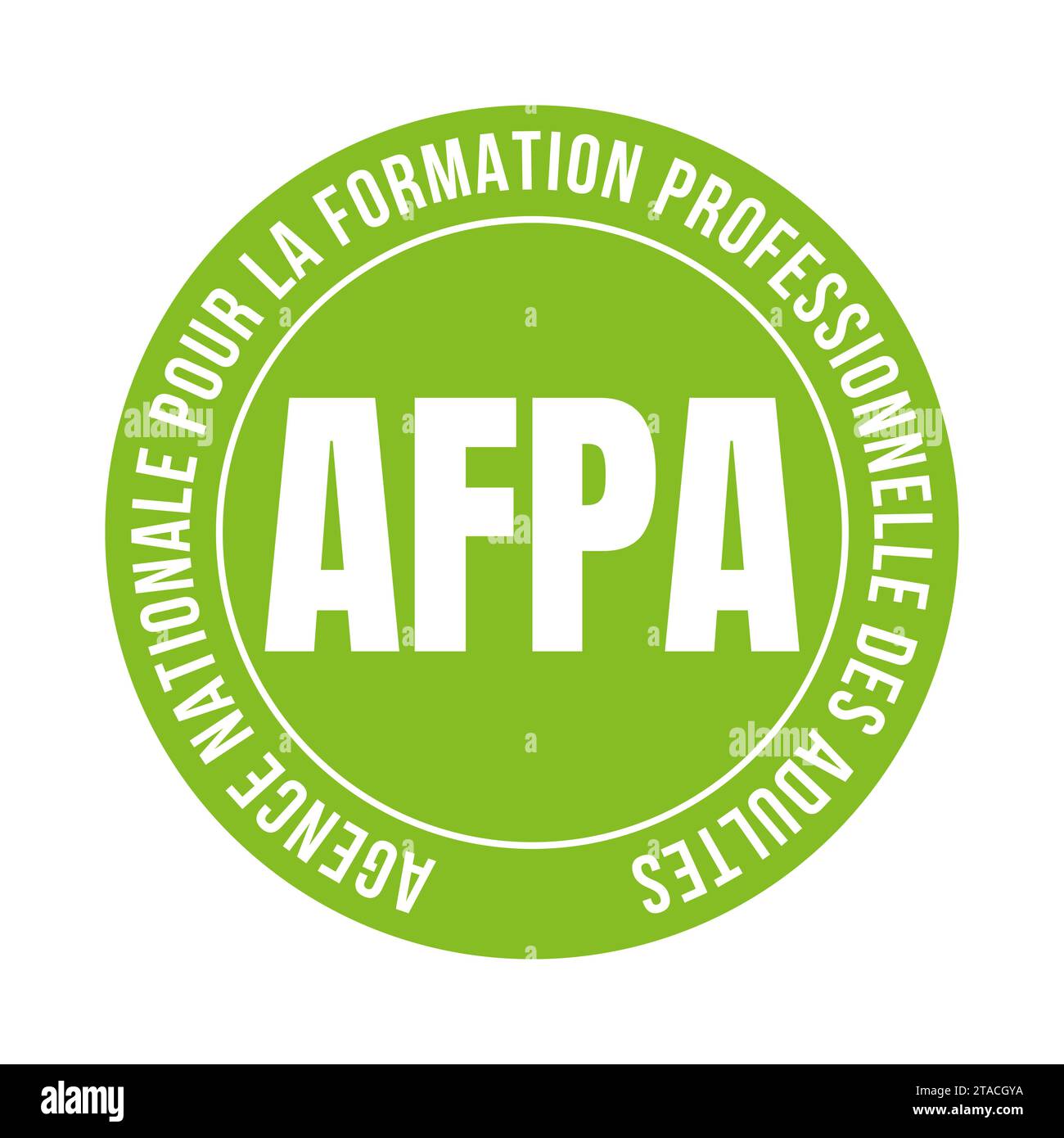 AFPA Agence nationale pour la formation professionnelle des adultes icône symbole appelé agence nationale pour la formation professionnelle des adultes en français Banque D'Images