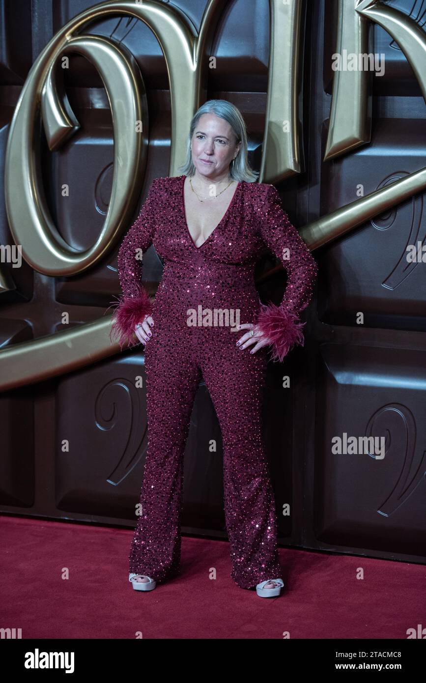 Londres, Royaume-Uni. 28 novembre 2023. La productrice britannique Alexandra Derbyshire assiste à la première mondiale de Wonka au Royal Festival Hall. Warner Bros. Photos présentent la première mondiale de 'Wonka' à Londres au Royal Festival Hall. Crédit : SOPA Images Limited/Alamy Live News Banque D'Images
