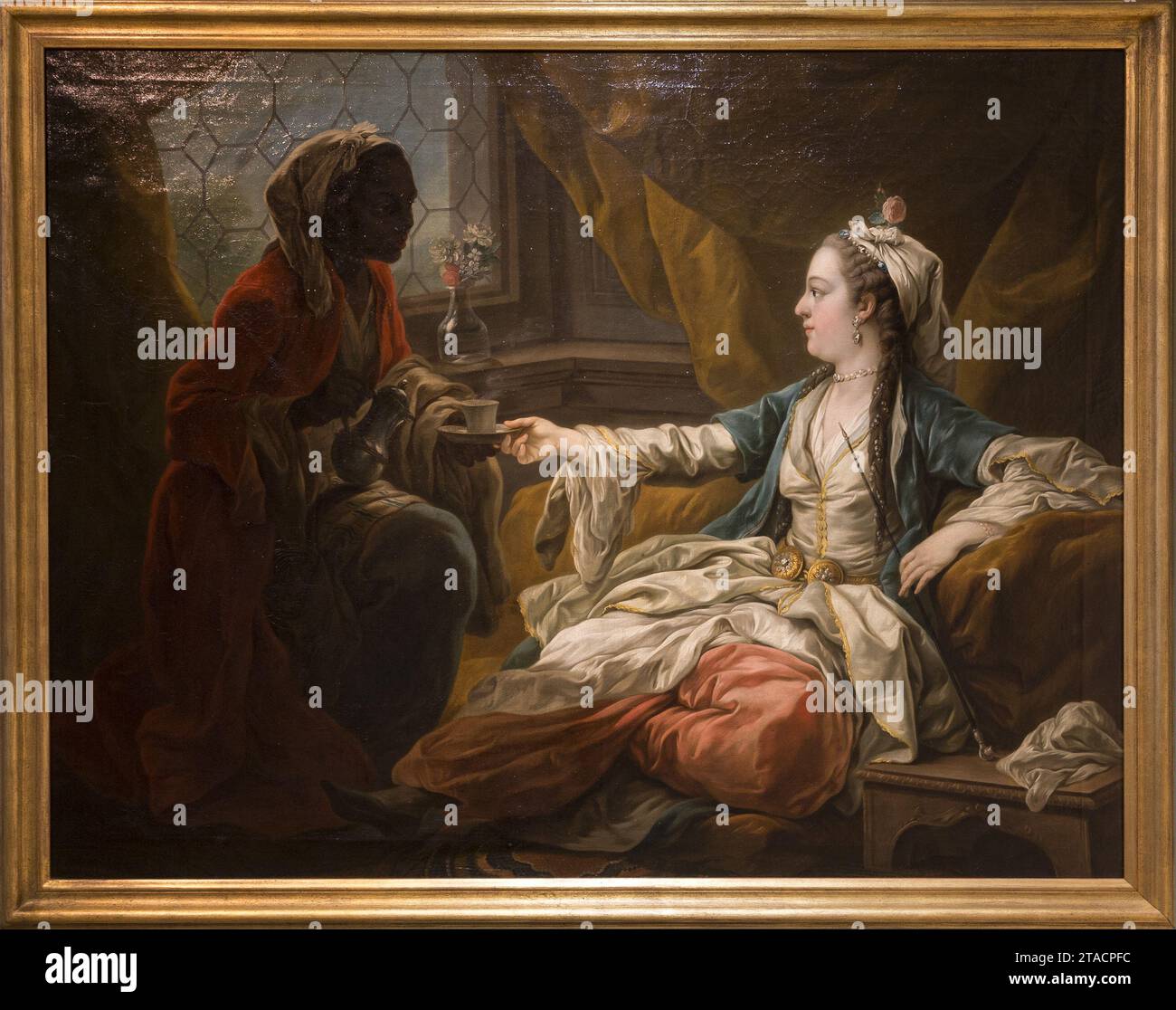 Peinture de Madame Pompadour en Sultana Banque D'Images