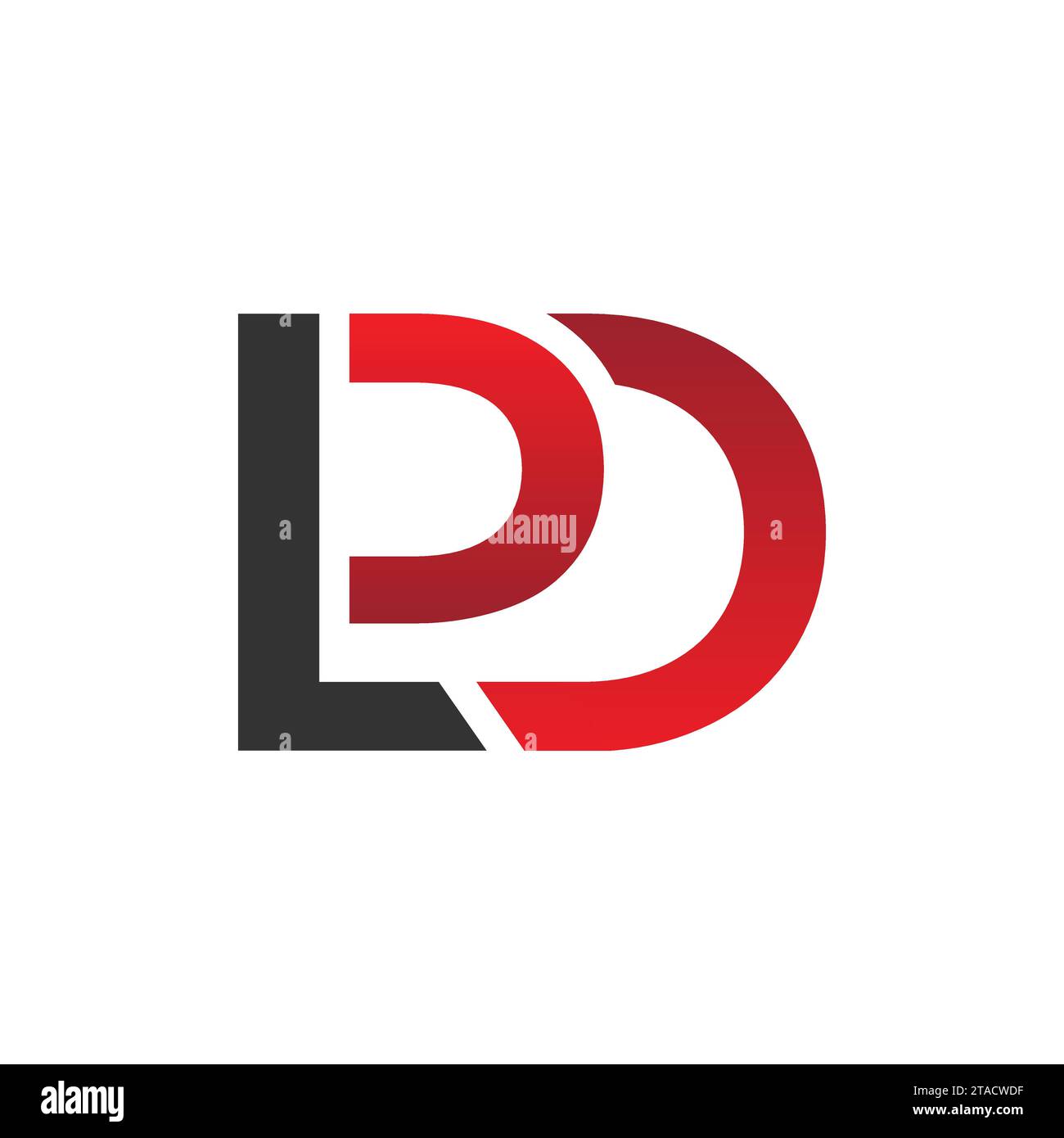 Illustration vectorielle du modèle de conception de logo initial LPD Letter. Conception de logo de lettre LPD et illustration art vectoriel Illustration de Vecteur