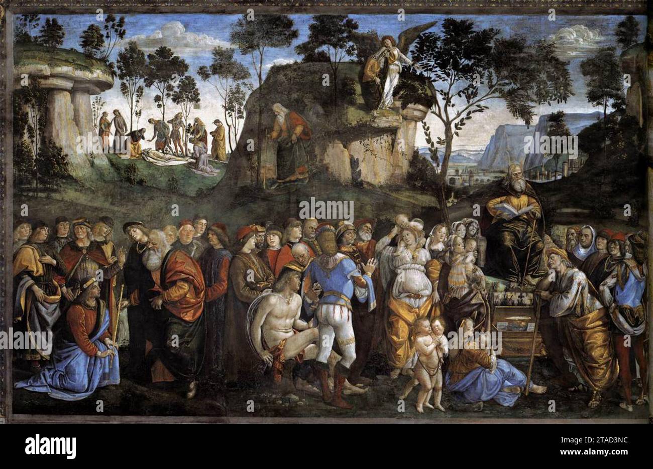 Le Testament de Moïse et la mort 1481-82 de Luca Signorelli Banque D'Images