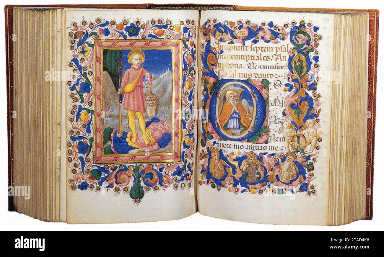Livre d'heures pour l'usage de Rome c. 1445 par Zanobi Strozzi Banque D'Images