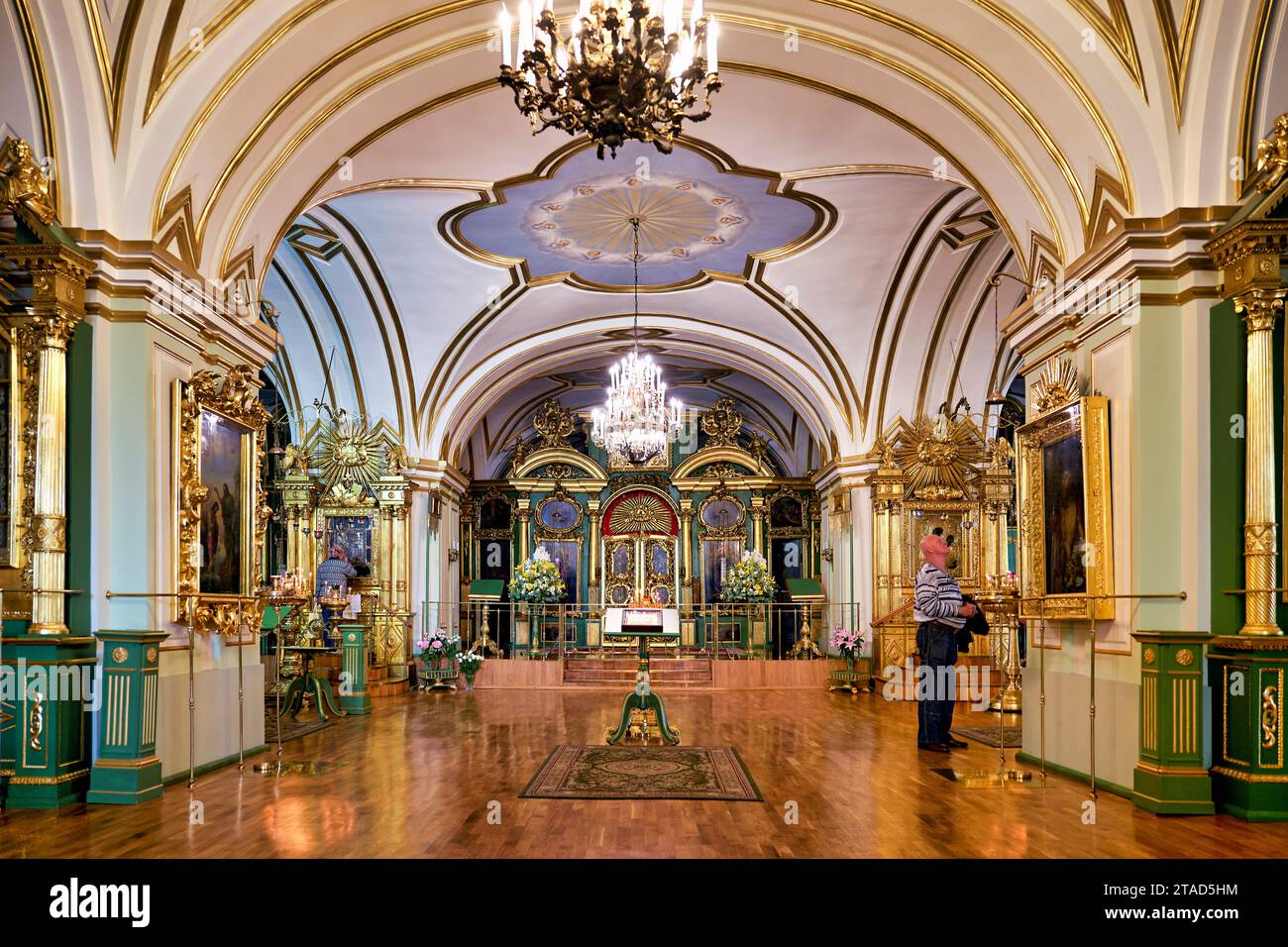 Saint-pétersbourg Russie. Nikolo Bogoyavlenskiy Morskoy Sobor. Cathédrale Saint-nicolas Naval Banque D'Images