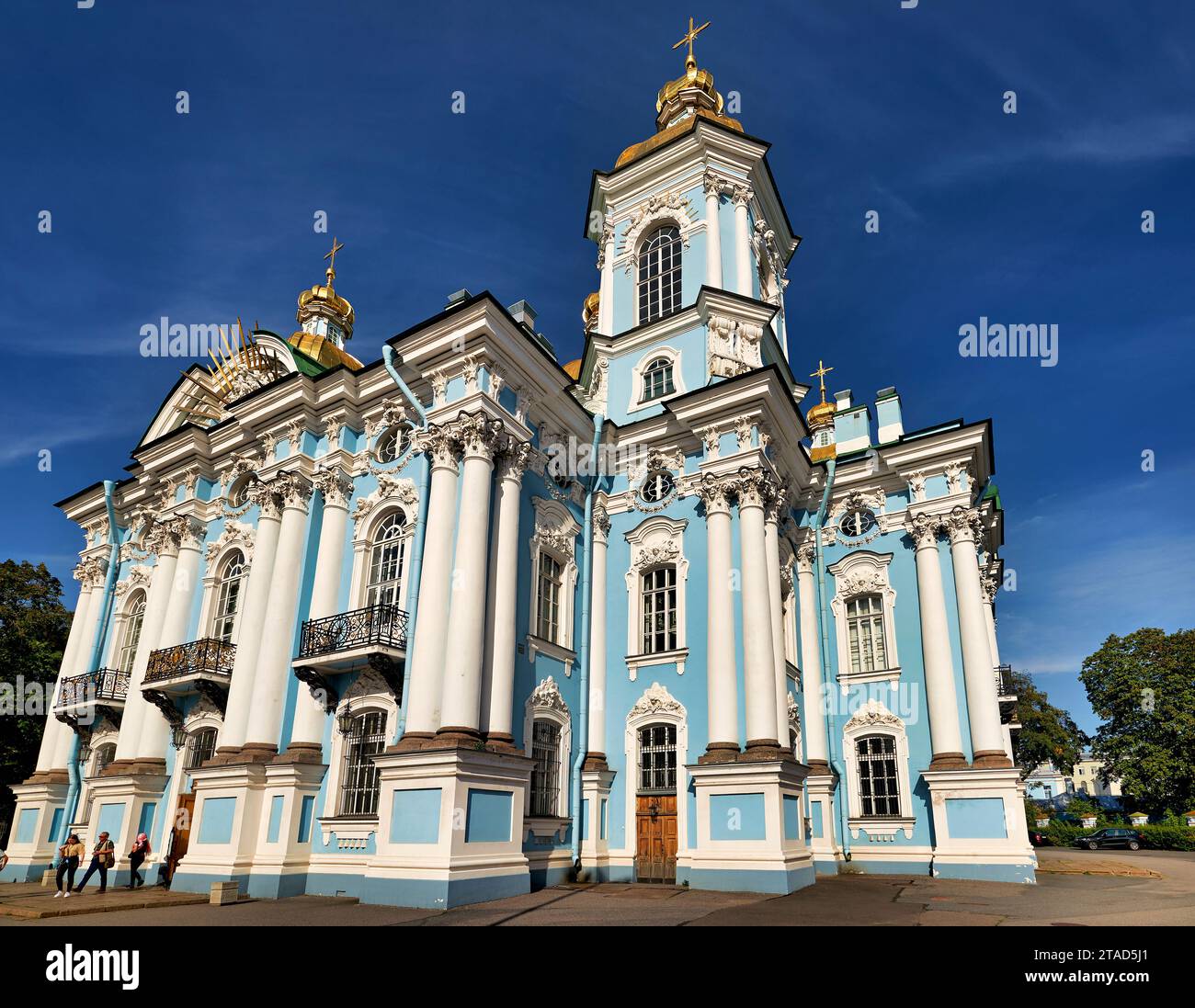 Saint-pétersbourg Russie. Nikolo Bogoyavlenskiy Morskoy Sobor. Cathédrale Saint-nicolas Naval Banque D'Images