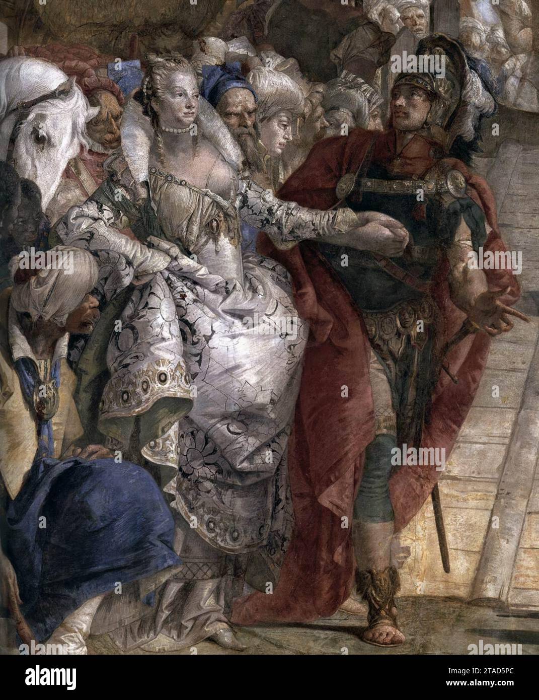 La rencontre d'Antoine et Cléopâtre (détail) 1743-50 par Giovanni Battista Tiepolo Banque D'Images