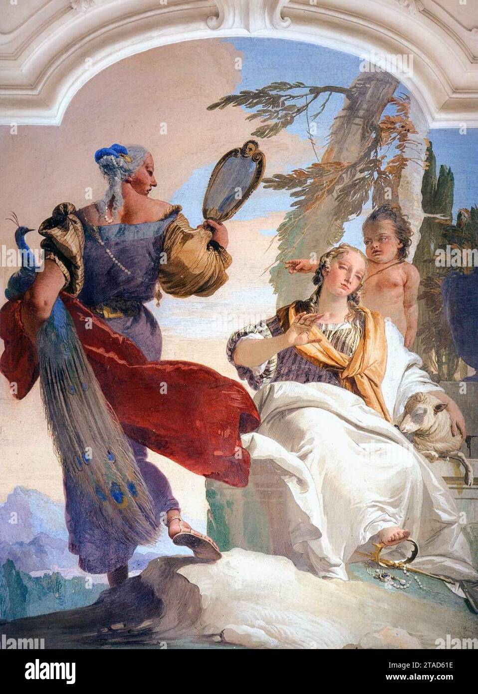 Humilité Casting Out Pride 1734 par Giovanni Battista Tiepolo Banque D'Images