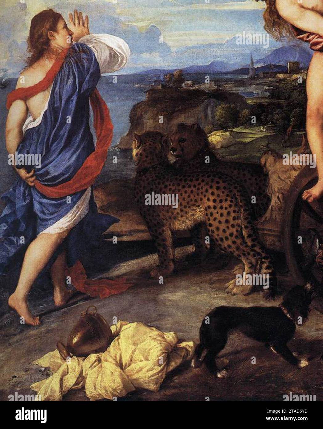 Bacchus et Ariadne (détail) 1520-22 de Tiziano Vecellio Banque D'Images