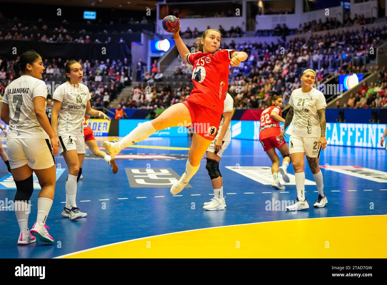 Stavanger 20231129.la norvégienne Vilde Mortensen Ingstad lors du match de phase de groupes du Championnat du monde entre la Norvège et le Groenland dans la DNB Arena. Photo : Beate Oma Dahle / NTB Banque D'Images