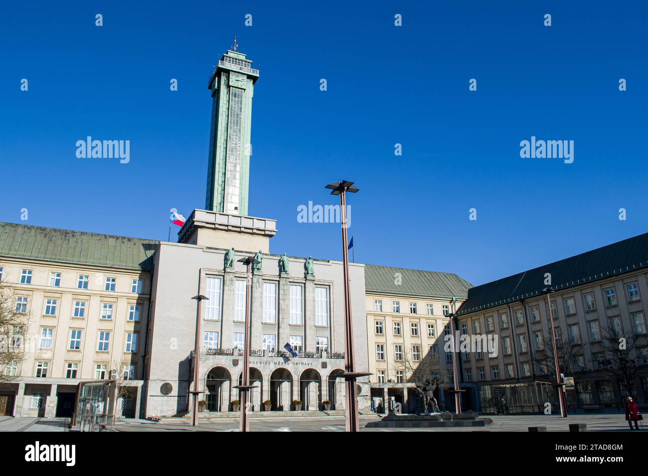 La mairie d'Ostrava et sa tour Banque D'Images