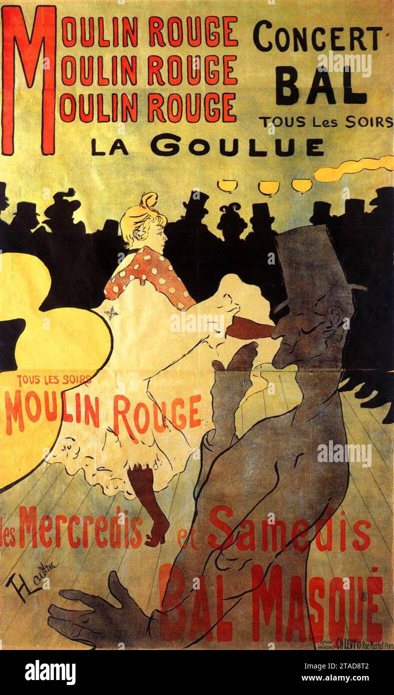 Moulin Rouge : la Goulue 1891 par Henri de Toulouse-Lautrec Banque D'Images