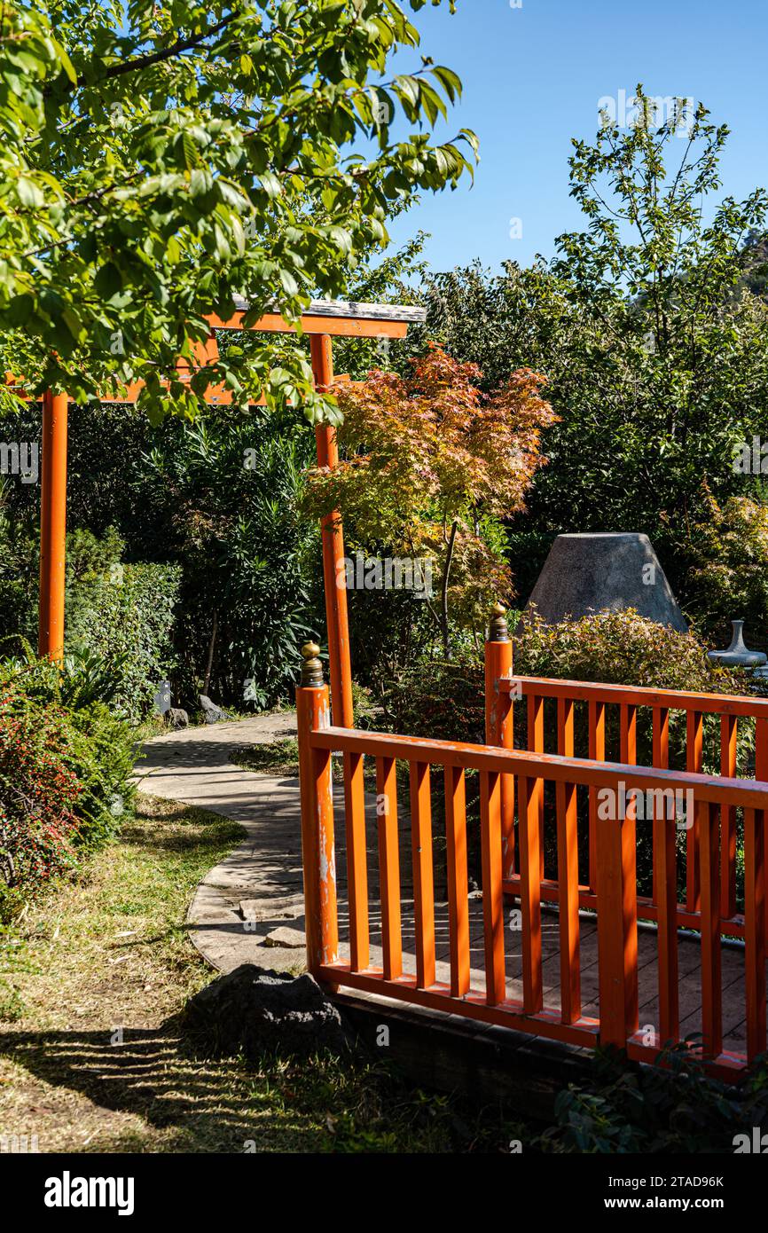 Jardin japonais en période de temps d'automne Banque D'Images