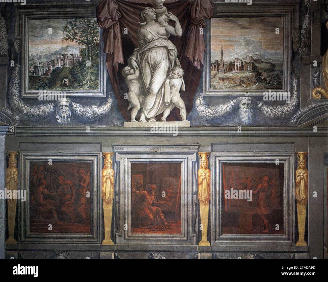 Décoration murale 1542-48 par Giorgio Vasari Banque D'Images